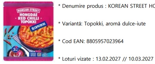 Produs retras de la comercializare din Bucureşti, deoarece avea niveluri ridicate de bacterii bacillus cereus